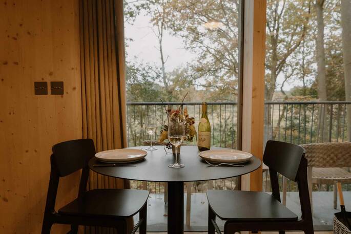 Dining table for two with a view