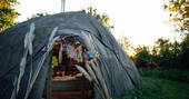 Exterior of The Wren's Nest at The Fire Pit Camp in Norfolk