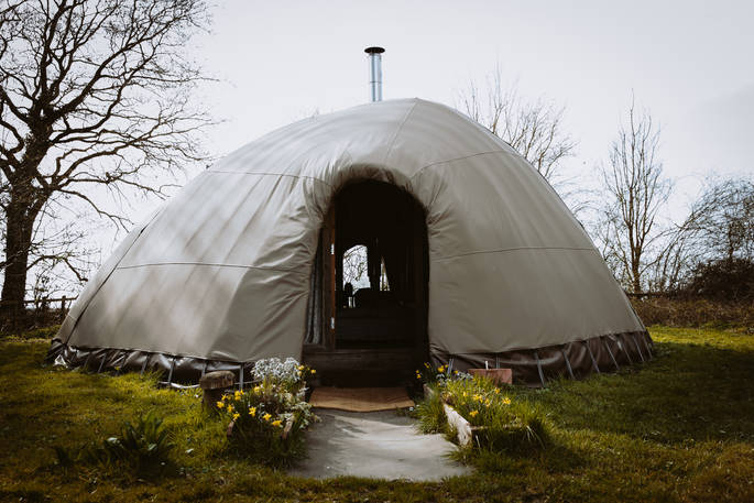 The Wren's Nest tent glamping exterior, Norfolk