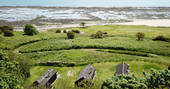 Amazing view of the sea from the Alnmouth Huts in Northumberland