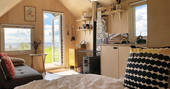 Views of the sky and clouds from your bed at St Oswalds Hut in Northumberland