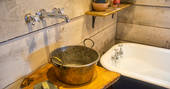 Lottie's Cabin - bathroom sink, Hillside Huts & Cabins, Morpeth, Northumberland