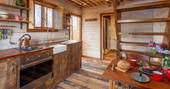 Lottie's Cabin - kitchen, Hillside Huts & Cabins, Morpeth, Northumberland
