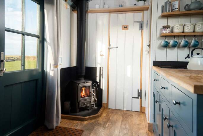 wood burner is the main source of heat