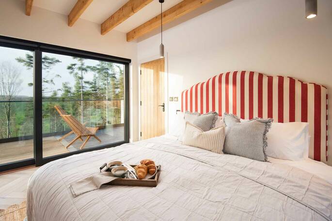 King size bed in the main bedroom