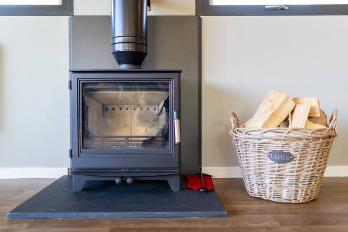 Firewood provided for the wood-burner inside your safari lodge at Bird Holme Glamping in Nottinghamshire