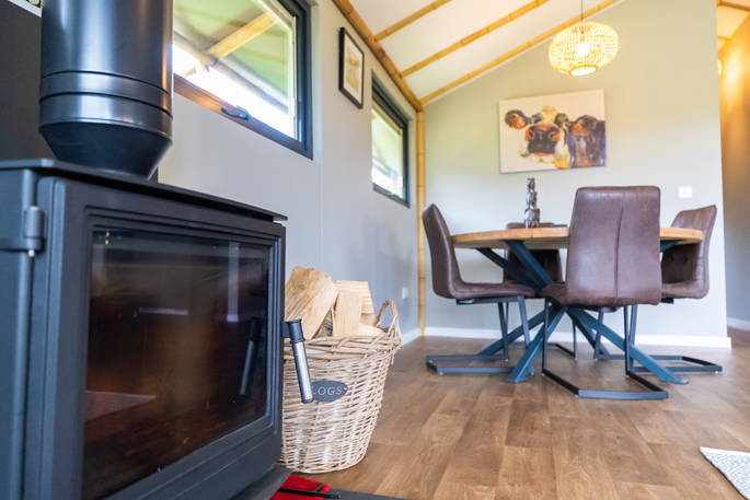 Firewood provided for the wood-burner inside your safari lodge at Bird Holme Glamping in Nottinghamshire