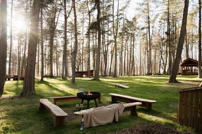 Communal area with a firepit