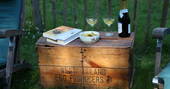 Basket Weavers Retreat horsebox reading spot, Shropshire