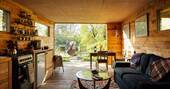 Living area and kitchen