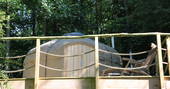 Otter Island yurt exterior, Shropshire