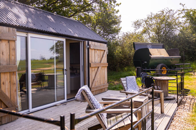 Exterior decking and bath