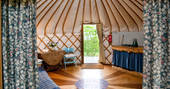 interior Offa's Dyke Yurt in Shropshire