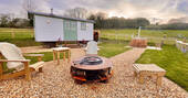 Oak Hut at Shropshire Shepherds Huts large space to relax