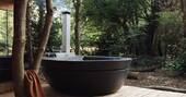 Wood fired hot tub available to use