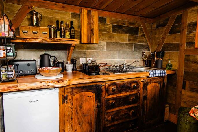 Covered outdoor kitchen