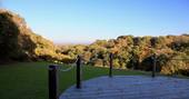 Beautiful view from the deck at Deers Leap Yurt, Somerset