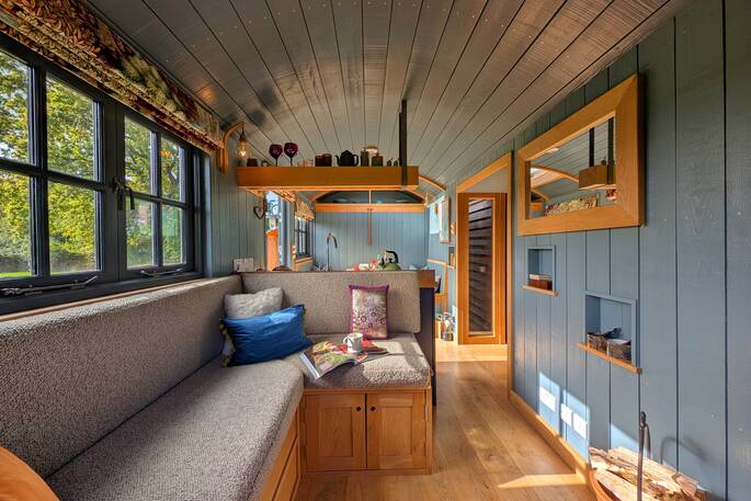 Hut interior long shot