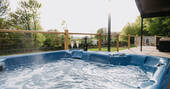 Hot tub in the deck area