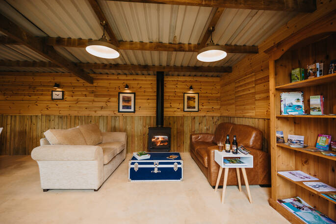Lounge area in the gathering barn