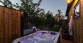 Hot tub on the deck area