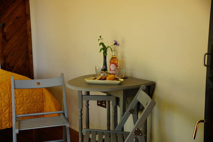 Small dining table inside