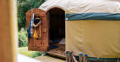 Entrance to yurt