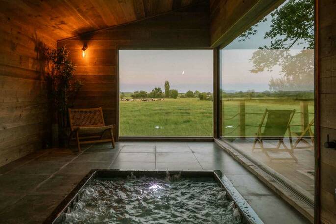 3 - Indoor hot tub with a view