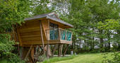 Exterior of the Orchard Rooms Treehouse in Somerset 