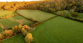 Lady's Well from above showing neighbouring fields