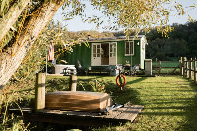 Rowing boat for guests to use