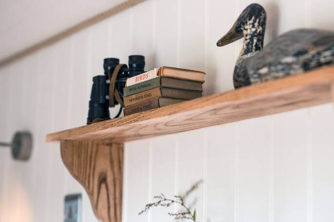 Books and binoculars provided