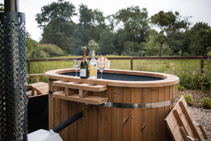 Wood-fired hot tub