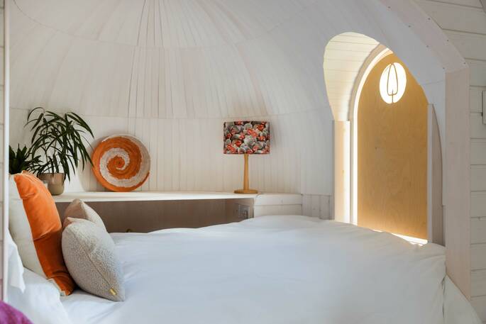 double bed and window