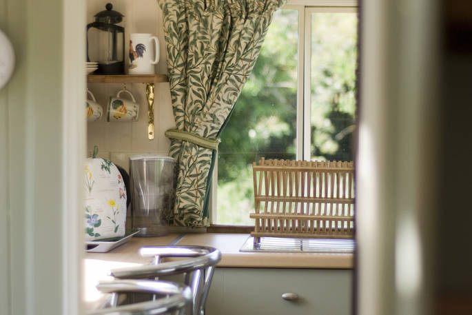Green Fairground Wagon at Coppins Farm in Suffolk