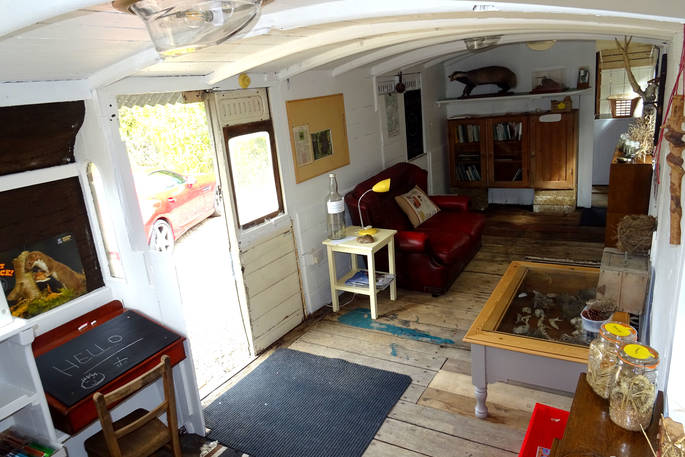 Let your kids roam the small natural history museum and library whilst you sit and relax at Coppins Farm in Suffolk