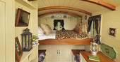 Gypsy's Rest gypsy caravan - interior, Hasketon, Nr. Woodbridge, Suffolk, England by Chris Rawlings