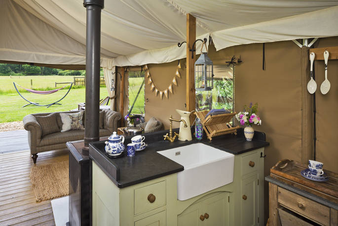 Luxury Lodge Tent 015 2022 Kitchen View by Chris Rawlings
