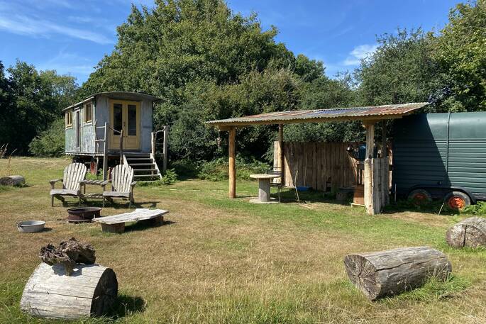 The Hoover hut front exterior