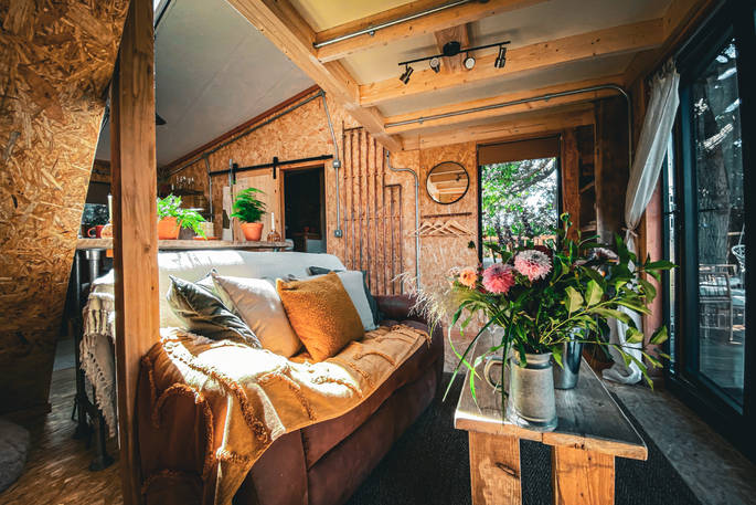 interior of Meadow Cabin at Beneath The Branches, Sussex