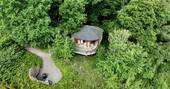 Drone view of the treehouse