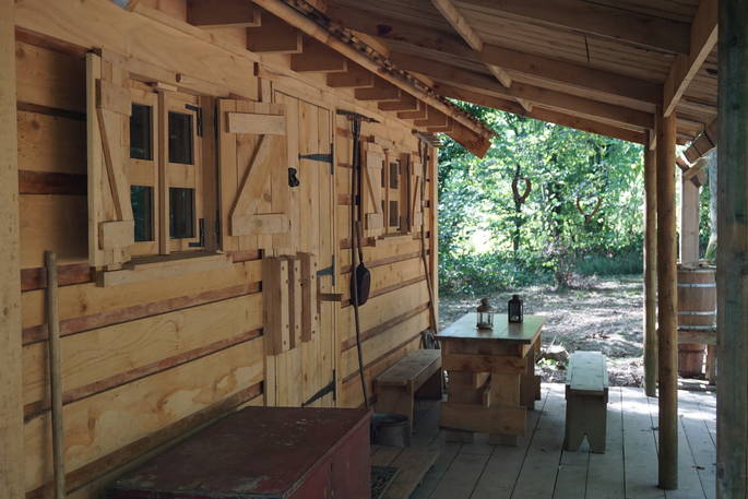 Exterior of Idaho Cabin at Forest Garden in East Sussex