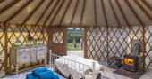 Bodichon Yurt view from the door at Robertsbridge, Sussex