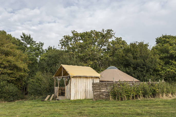 Bodichon Yurt outside view at Robertsbridge, Sussex