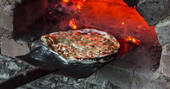 Bodichon Yurt pizza oven at Robertsbridge, Sussex