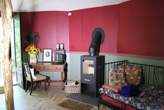 Rossetti cabin interior at Robertsbridge, Sussex
