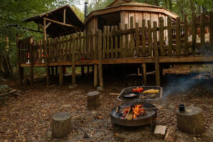 Sitting around the fire