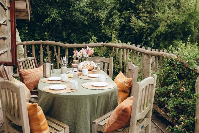 Outdoor dining area