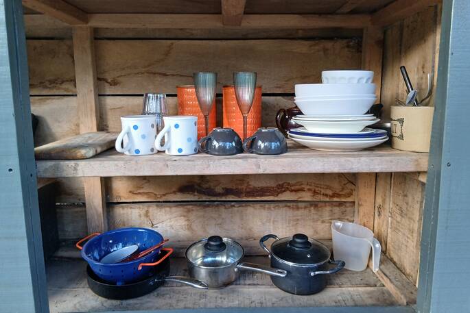 Walk Wood Wagon kitchen area