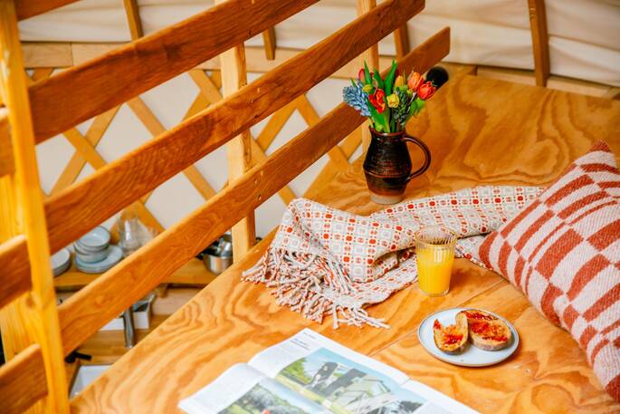 Dining up on the mezzanine